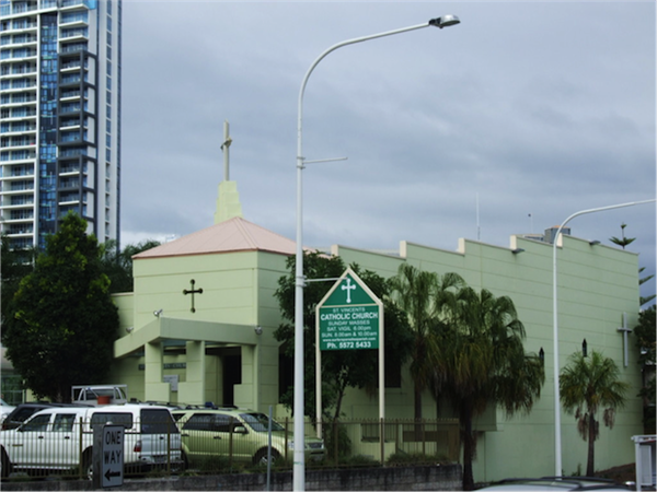 Old history photos of the school building, Surfers Paradise